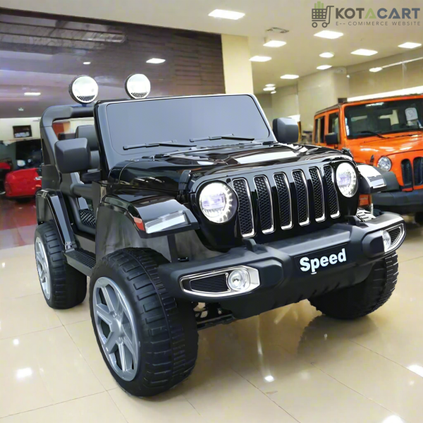 Speed Ride on Jeep 12V For Kids Battery Operated Black | Same-Day Delivery in Delhi NCR