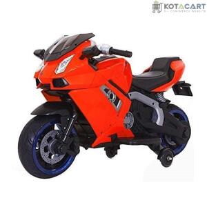 Battery Operated Electric Sports Ride on Battery Bike for 1 to 6 Years Kids/Boys/Girls with 12V Battery Operated/Music System/Working Lights/Training Wheels-Red | Same-Day Delivery in Delhi NCR