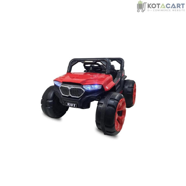 Battery Operated Jeep for Kids   KV695 Big Wheeler |The Electric Ride on Car with 2x6v Batteries, Music System Swing and Remote Jeep for 2 to 4 Years Children to Drive (Red) | Same-Day Delivery in Delhi NCR - Image 6