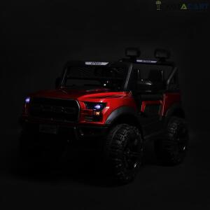 Battery Operated 4x4 Big Size Jeep 12V Battery Jeep Battery Operated Ride On - Dark Red | Same-Day Delivery in Delhi NCR