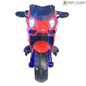 Battery Operated Electric Sports Ride on Battery Bike for 1 to 6 Years Kids/Boys/Girls with 12V Battery Operated/Music System/Working Lights/Training Wheels-Red | Same-Day Delivery in Delhi NCR