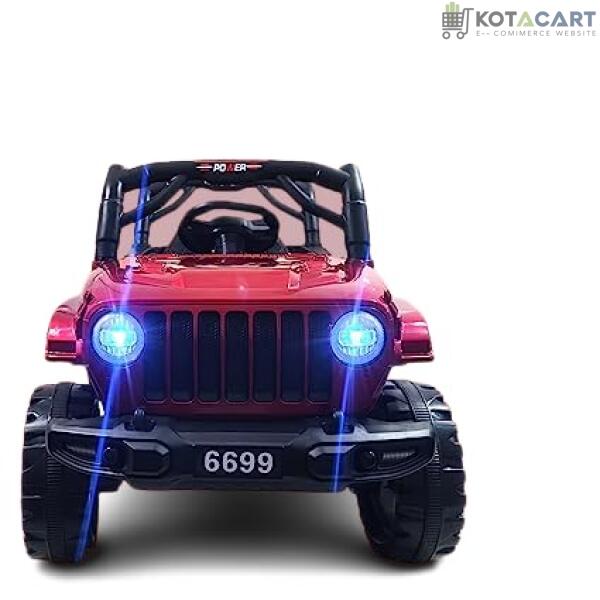 Battery Operated Car For Kids |Electric Ride on Jeep for Kids with Music, Led Lights, Swing, Bluetooth Remote and 12V Battery Operated Car for 1 to 4 Years Children to Drive (Metallic Red) | Same-Day Delivery in Delhi NCR - Image 13