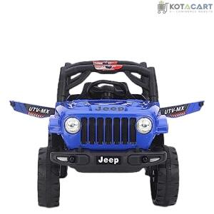 Electric Ride on Jeep for Kids with Music, Led Lights, Swing, Bluetooth Remote and 12V Battery Operated Car for 1 to 4 Years Children to Drive (Blue) | Same-Day Delivery in Delhi NCR