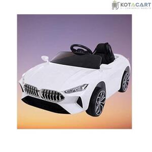 Battery Operated Car For KIDS| Ride on for Kids with Battery and Music System (White) Age 1 to 4 Years | Same-Day Delivery in Delhi NCR