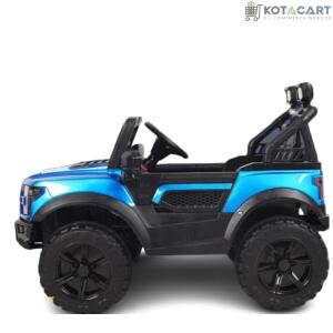 Battery Operated 4x4 Big Size Jeep 12V Battery Jeep Battery Operated Ride On - Blue | Same-Day Delivery in Delhi NCR