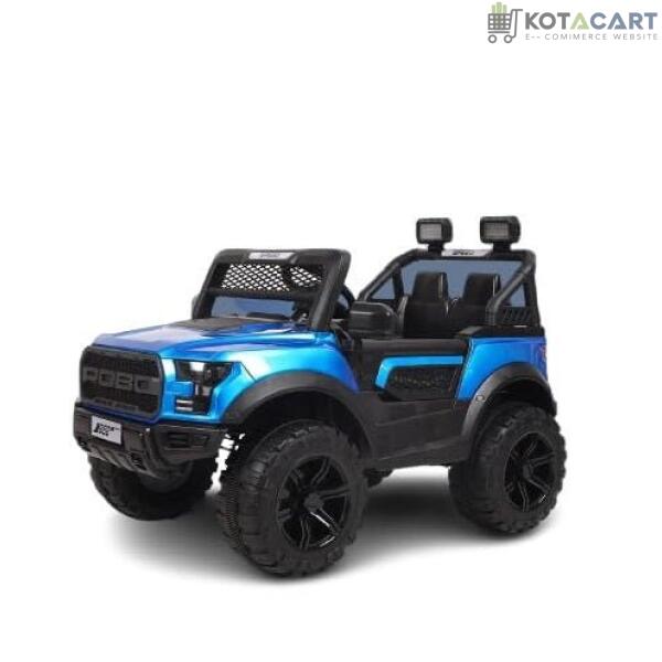 Battery Operated 4x4 Big Size Jeep 12V Battery Jeep Battery Operated Ride On - Blue | Same-Day Delivery in Delhi NCR