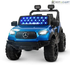 Battery Operated Jeep for Kids, Ride on Toy Kids Car with Windshield Light & Music | Kids Big Electric Car Jeep | Rechargeable Battery Car for Kids to Drive 3 to 6 Years-Blue | Same-Day Delivery in Delhi NCR