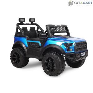 Battery Operated 4x4 Big Size Jeep 12V Battery Jeep Battery Operated Ride On - Blue | Same-Day Delivery in Delhi NCR