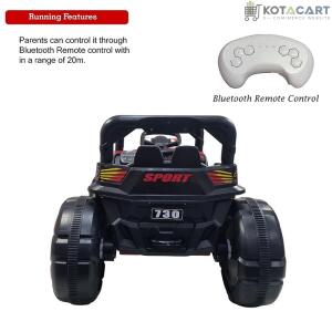 Battery Operated Jeep for Kids   KV695 Big Wheeler |The Electric Ride on Car with 2x6v Batteries, Music System Swing and Remote Jeep for 2 to 4 Years Children to Drive (Red) | Same-Day Delivery in Delhi NCR