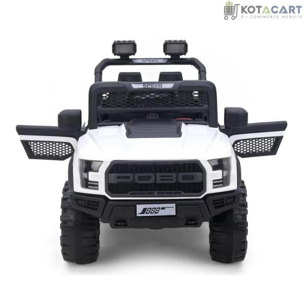 Battery Operated Car For Kids  POBO King White Battery Operated Jeep for Kids Ride on Toy Kids Car with Bluetooth Music & Light Electric Car Jeep Age 1 to 7 Years | Same-Day Delivery in Delhi NCR - Image 5