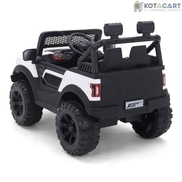 Battery Operated Car For Kids  POBO King White Battery Operated Jeep for Kids Ride on Toy Kids Car with Bluetooth Music & Light Electric Car Jeep Age 1 to 7 Years | Same-Day Delivery in Delhi NCR - Image 9