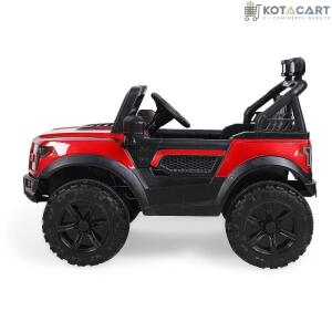 Battery Operated 4x4 Big Size Jeep 12V Battery Jeep Battery Operated Ride On - Dark Red | Same-Day Delivery in Delhi NCR