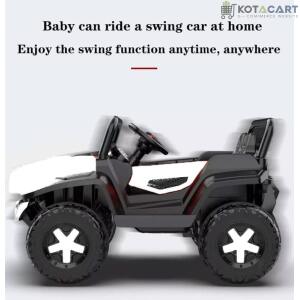 Battery Operated Ride on Jeep for Kids with Music, Lights and Swing- Electric Remote Control Ride on Jeep for Children to Drive of Age 1 to 6 Years, White | Same-Day Delivery in Delhi NCR