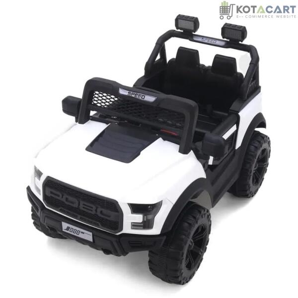 Battery Operated Car For Kids  POBO King White Battery Operated Jeep for Kids Ride on Toy Kids Car with Bluetooth Music & Light Electric Car Jeep Age 1 to 7 Years | Same-Day Delivery in Delhi NCR - Image 6