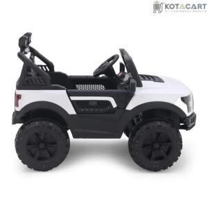 Battery Operated Car For Kids  POBO King White Battery Operated Jeep for Kids Ride on Toy Kids Car with Bluetooth Music & Light Electric Car Jeep Age 1 to 7 Years | Same-Day Delivery in Delhi NCR