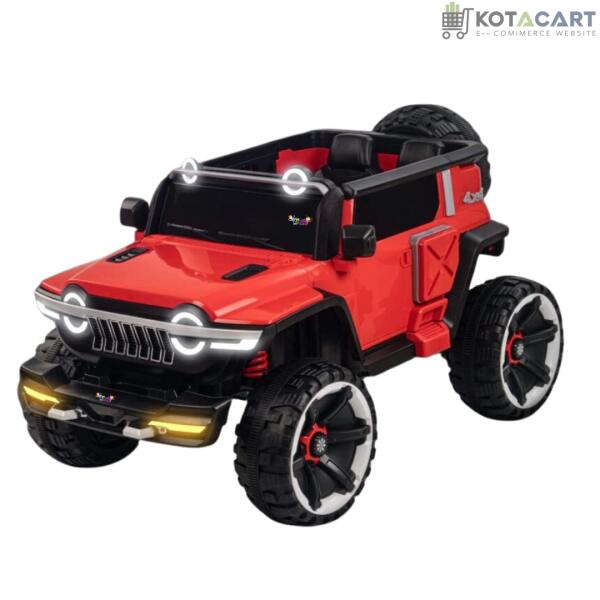 Rechargeable 4x4  Battery Operated Monster Jeep Ride On Kids Jeep with Light, Music, Rechargeable Battery Operated Jeep for Kids Drive (Red) Age 1 to 7 Years | Same-Day Delivery in Delhi NCR - Image 8