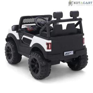 Battery Operated 4x4 Big Size Jeep 12V Battery Jeep Battery Operated Ride On -White | Same-Day Delivery in Delhi NCR