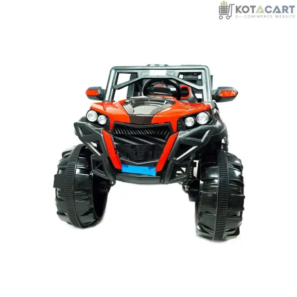 Rechargeable Battery Operated Electric Ride on  4X4 1188 Yellow Jeep Car for 2-8 Years Kids/Children/Toddlers/Boys/Girls with Music, Spring Suspension and Remote Control, Red | Same-Day Delivery in Delhi NCR - Image 7