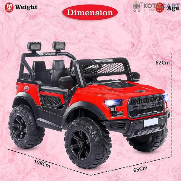 Battery Operated 4x4 Big Size Jeep 12V Battery Jeep Battery Operated Ride On -Red | Same-Day Delivery in Delhi NCR - Image 13