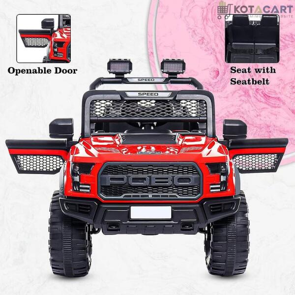 Battery Operated 4x4 Big Size Jeep 12V Battery Jeep Battery Operated Ride On -Red | Same-Day Delivery in Delhi NCR - Image 12