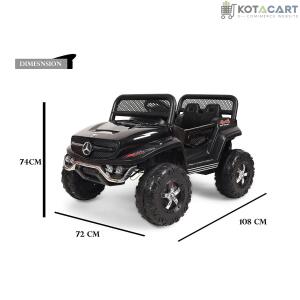 Battery Operated Ride on Jeep for Kids with Music, Lights and Swing- Electric Remote Control Ride on Jeep for Children to Drive of Age 1 to 6 Years- Black | Same-Day Delivery in Delhi NCR