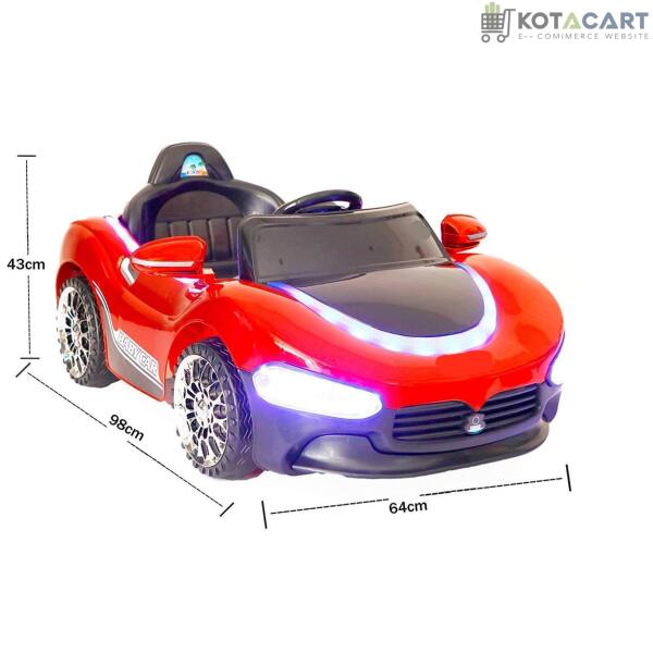 Battery Operated Car For Kids | PH518 12V Battery Operated Ride on Car for Kids with Music, Lights and Remote Control, Red Age - 1 to 2.5 Years | Same-Day Delivery in Delhi NCR - Image 7