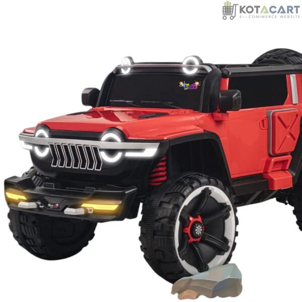 Rechargeable 4x4  Battery Operated Monster Jeep Ride On Kids Jeep with Light, Music, Rechargeable Battery Operated Jeep for Kids Drive (Red) Age 1 to 7 Years | Same-Day Delivery in Delhi NCR - Image 13