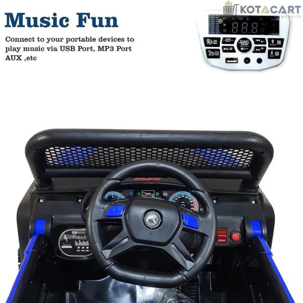 Battery Operated Ride on Jeep for Kids with Music, Lights and Swing- Electric Remote Control Ride on Jeep for Children to Drive of Age 1 to 6 Years-Blue | Same-Day Delivery in Delhi NCR - Image 10