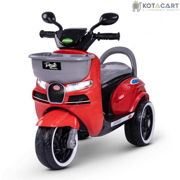 Red Scooter| 12V Battery | Sturdy Material | Max Load 35 KG | Same-Day Delivery in Delhi NCR