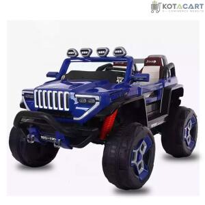 12V 4x4 Electric Blue Big Bdq 1200 Off road Jeep for Child | Music compatible | Spring Suspension & Seat Belt | Same-Day Delivery in Delhi NCR