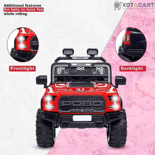 Battery Operated 4x4 Big Size Jeep 12V Battery Jeep Battery Operated Ride On -Red | Same-Day Delivery in Delhi NCR - Image 7