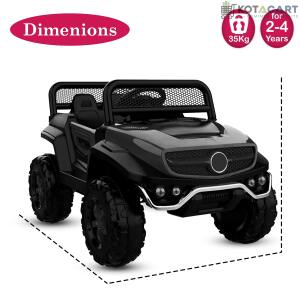 Battery Operated Ride on Jeep for Kids with Music, Lights and Swing- Electric Remote Control Ride on Jeep for Children to Drive of Age 1 to 6 Years- Black | Same-Day Delivery in Delhi NCR