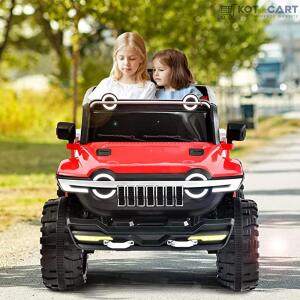 Rechargeable 4x4  Battery Operated Monster Jeep Ride On Kids Jeep with Light, Music, Rechargeable Battery Operated Jeep for Kids Drive (Red) Age 1 to 7 Years | Same-Day Delivery in Delhi NCR