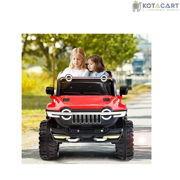 Rechargeable 4x4  Battery Operated Monster Jeep Ride On Kids Jeep with Light, Music, Rechargeable Battery Operated Jeep for Kids Drive (Red) Age 1 to 7 Years | Same-Day Delivery in Delhi NCR