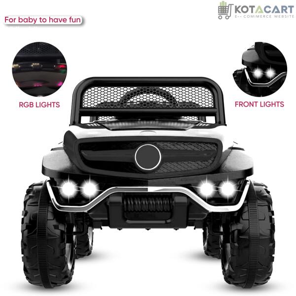 Battery Operated Ride on Jeep for Kids with Music, Lights and Swing- Electric Remote Control Ride on Jeep for Children to Drive of Age 1 to 6 Years- Black | Same-Day Delivery in Delhi NCR - Image 3