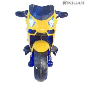 Battery Operated Electric Sports Ride on Battery Bike for 1 to 6 Years Kids/Boys/Girls with 12V Battery Operated/Music System/Working Lights/Training Wheels-Yellow | Same-Day Delivery in Delhi NCR