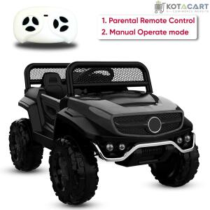 Battery Operated Ride on Jeep for Kids with Music, Lights and Swing- Electric Remote Control Ride on Jeep for Children to Drive of Age 1 to 6 Years- Black | Same-Day Delivery in Delhi NCR