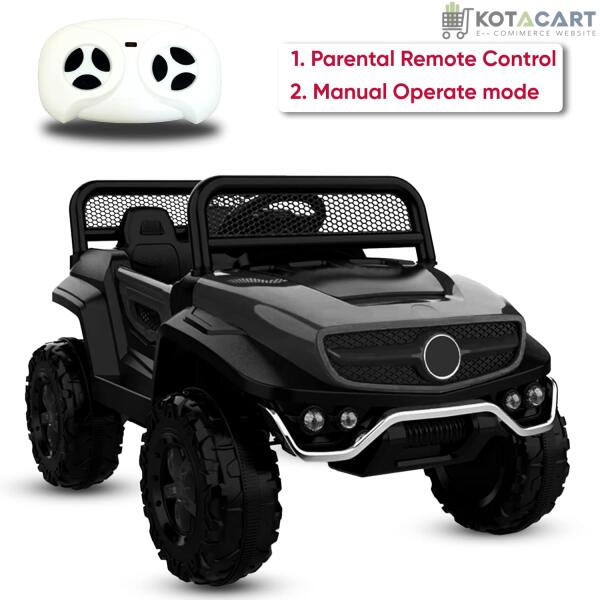 Battery Operated Ride on Jeep for Kids with Music, Lights and Swing- Electric Remote Control Ride on Jeep for Children to Drive of Age 1 to 6 Years- Black | Same-Day Delivery in Delhi NCR - Image 10