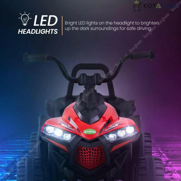 Red ATV for Kids | 6V Battery | Sturdy Material | Max Load 35 KG | Same-Day Delivery in Delhi NCR - Image 2