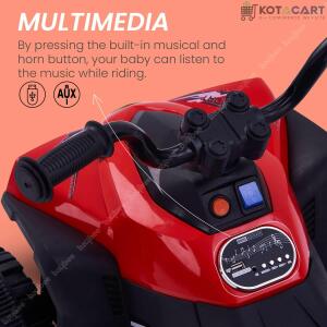 Red ATV for Kids | 6V Battery | Sturdy Material | Max Load 35 KG | Same-Day Delivery in Delhi NCR