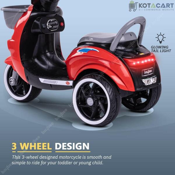 Red Scooter| 12V Battery | Sturdy Material | Max Load 35 KG | Same-Day Delivery in Delhi NCR - Image 7