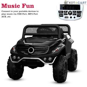 Battery Operated Ride on Jeep for Kids with Music, Lights and Swing- Electric Remote Control Ride on Jeep for Children to Drive of Age 1 to 6 Years- Black | Same-Day Delivery in Delhi NCR