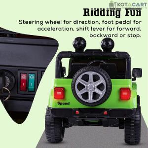 12V Rubicon 4x4 Electric Jeep for Kids | 3-point safety & ABS plastic Frame | Remote & Manual Drive | Same-Day Delivery in Delhi NCR