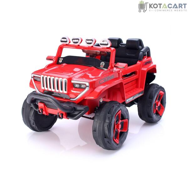 Jumbo-sized 12v 4 Wheel Drive Kids Electric Bugatti Jeep | Single Button start and 2 Point safety harness | Same-Day Delivery in Delhi NCR