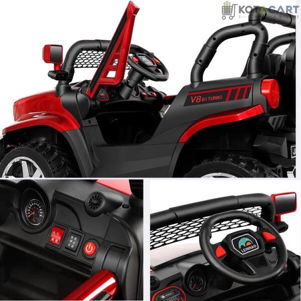 12V Battery Operated Jeep for Kids with Remote Control & Realistic dashboard | Same-Day Delivery in Delhi NCR - Image 5