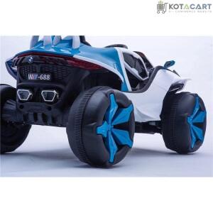 4x4 Big Wheels Electric Jeep in Blue and Red | Ride on Jeep | Same-Day Delivery in Delhi NCR