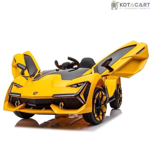 12v Luxurious Yellow Lamborghini Racing Electric Car for Kids | Same-Day Delivery in Delhi NCR - Image 7