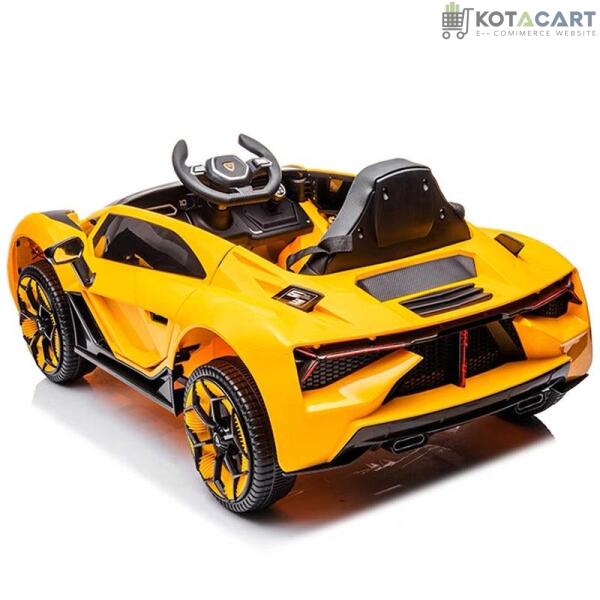 12v Luxurious Yellow Lamborghini Racing Electric Car for Kids | Same-Day Delivery in Delhi NCR - Image 9