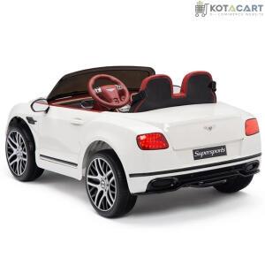 Licensed Bentley GT Super Sports Kids Car White | Same-Day Delivery in Delhi NCR