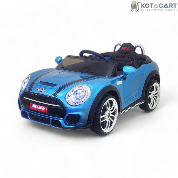 MEKASHI Bentley Car for Kids, Remote, 12V Battery, 3 Speed, LED Lights, Music, Bluetooth, 1 to 7 Years, Swing Function, Long Wheelbase, ISI Mark, Metallic Blue | Same-Day Delivery in Delhi NCR